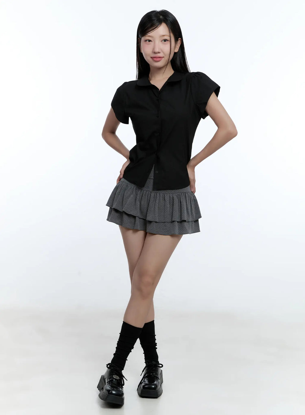 Collared Short-Sleeve Shirt CU527