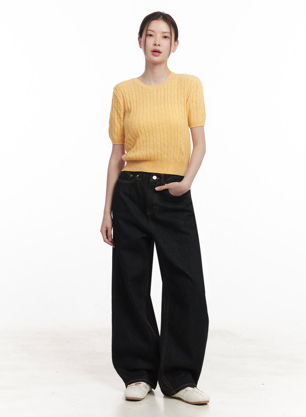 Cable-Knit Crop Top IY513