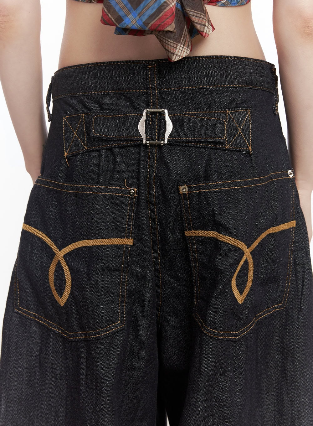 Jessie Stitched Wide-Leg Jeans CY520