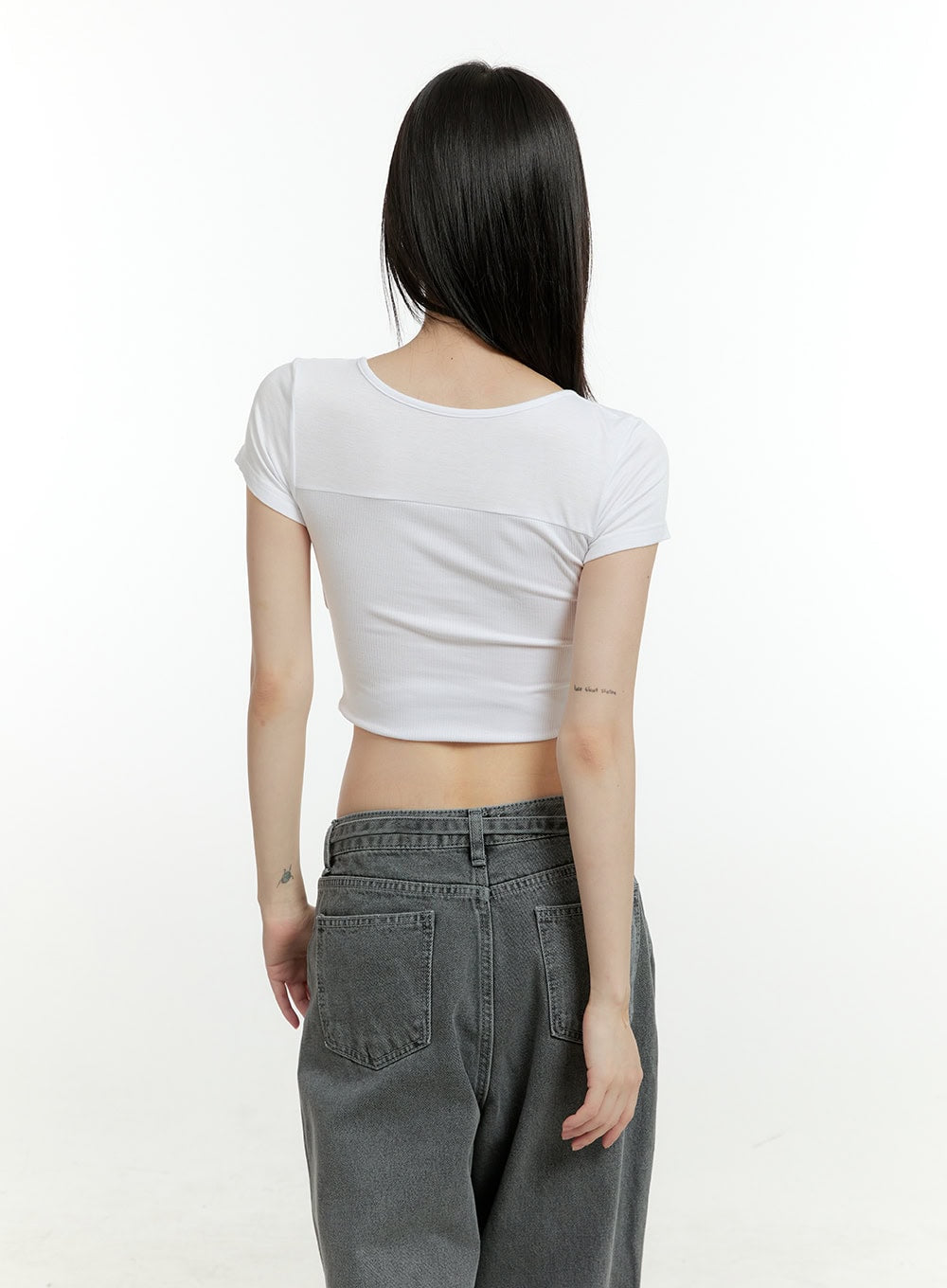 Square Neck Rayon Crop Top CG402