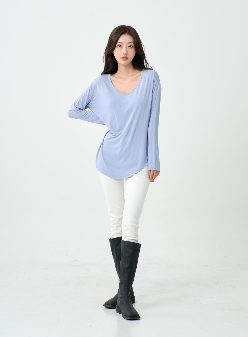 V-Neck Long T-Shirt IO14
