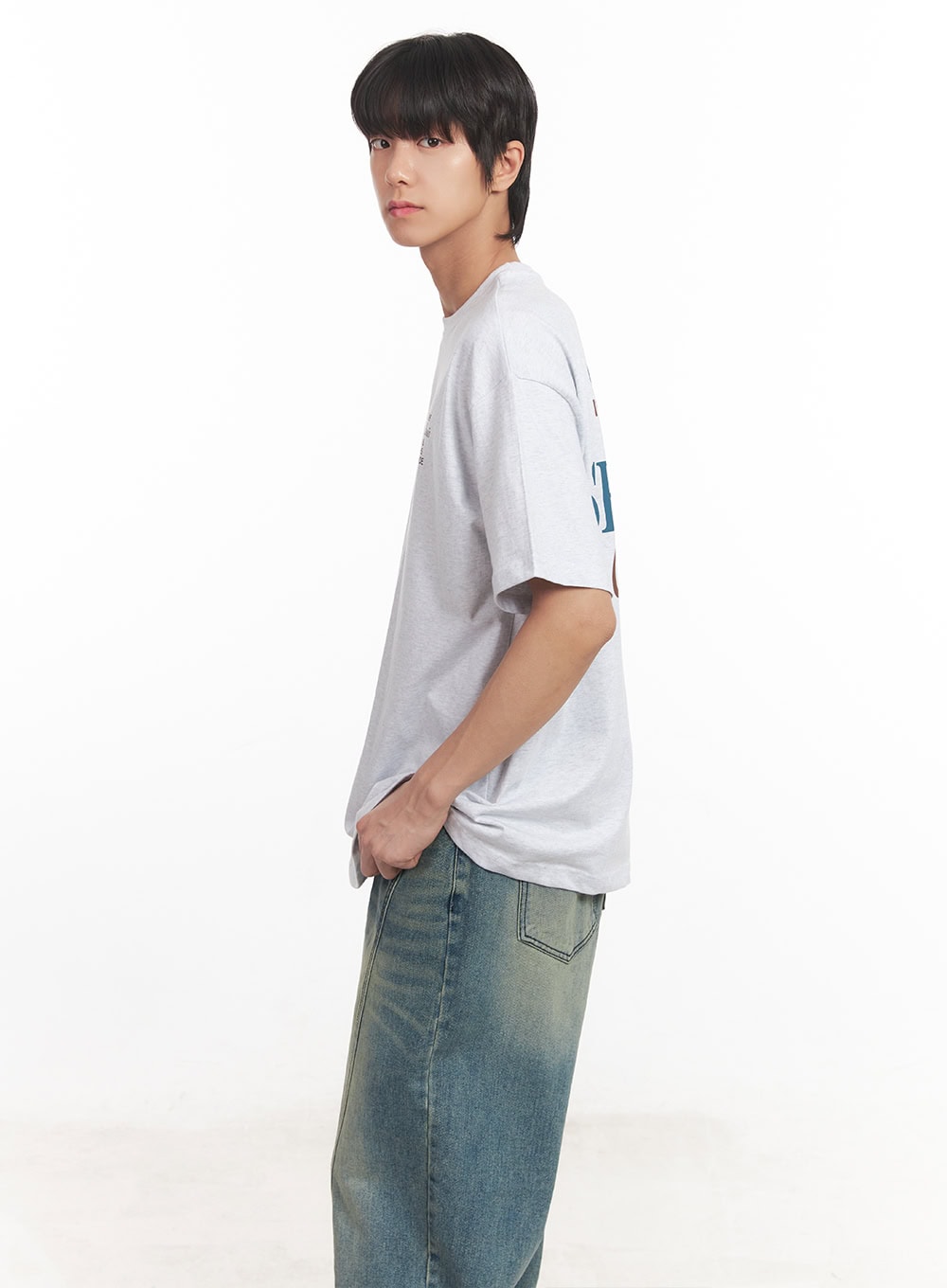 Men's Graphic Oversized T-Shirt IA511