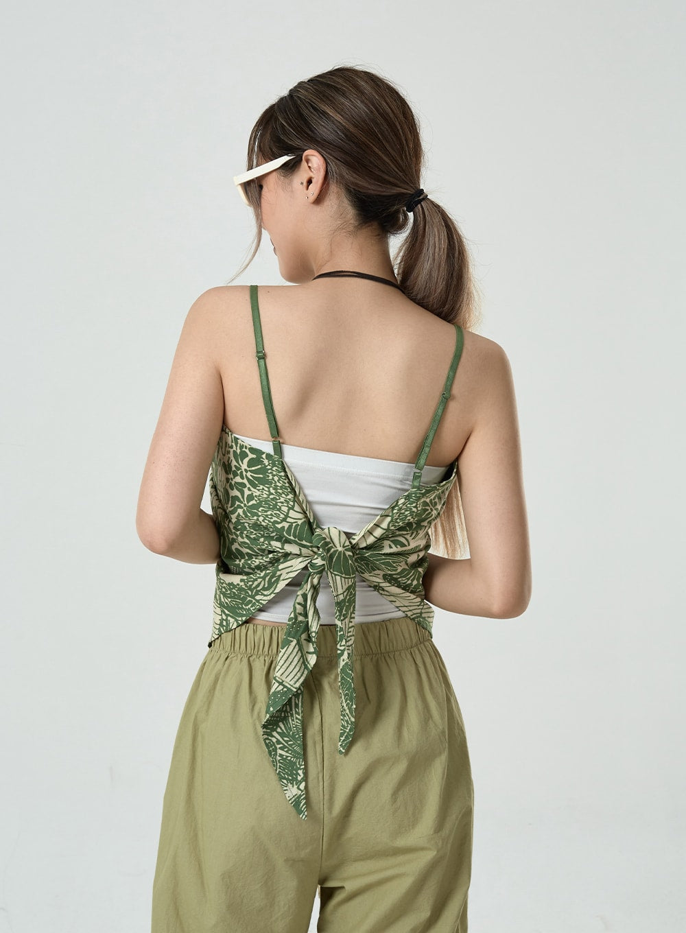 Leaves Scarf Cami Top CU6