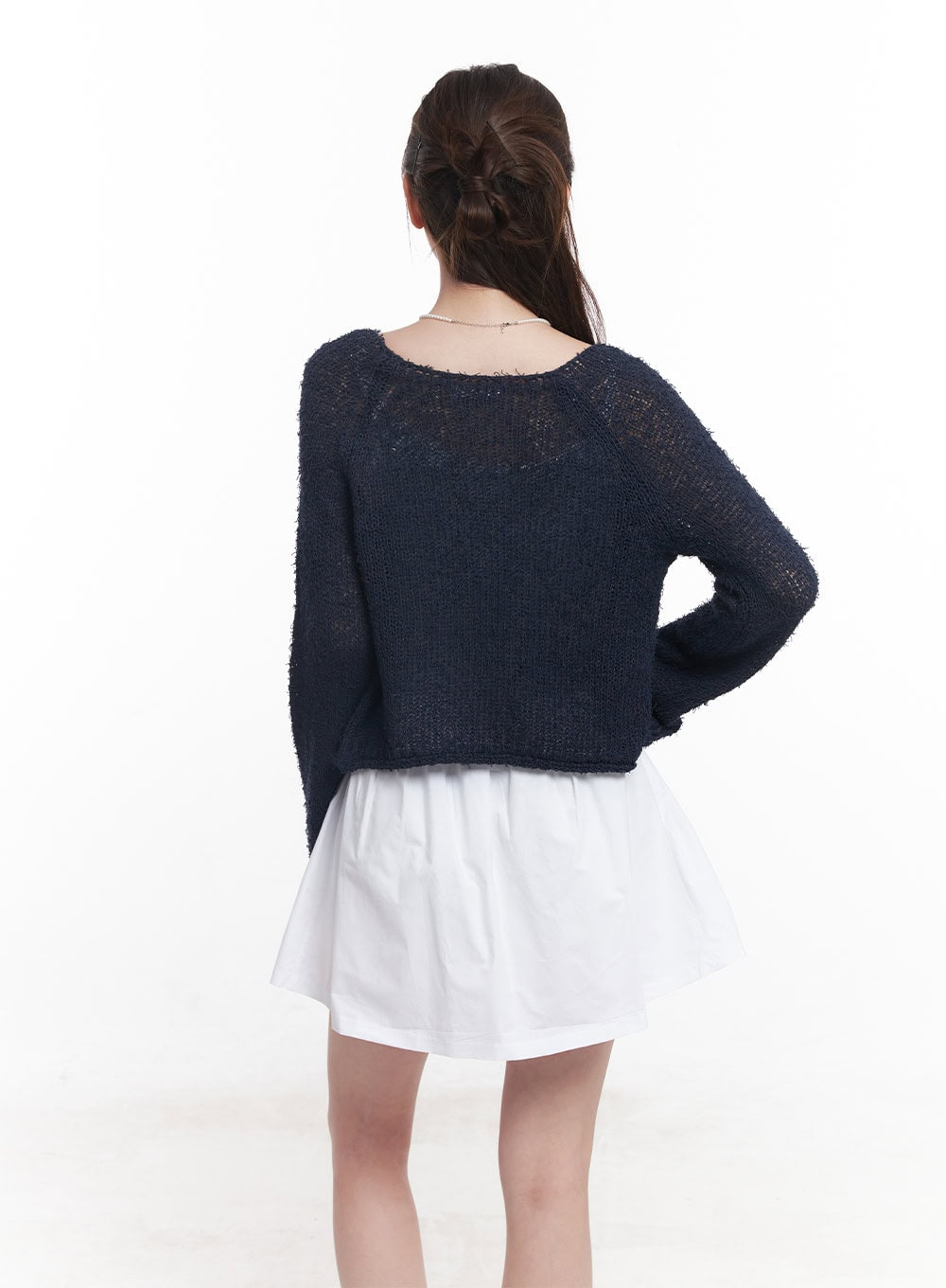 Ribbon-Tie Loose-Fit Cardigan CY519