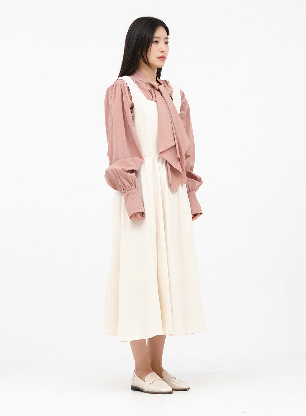 Sleeveless Maxi Apron Dress K0302