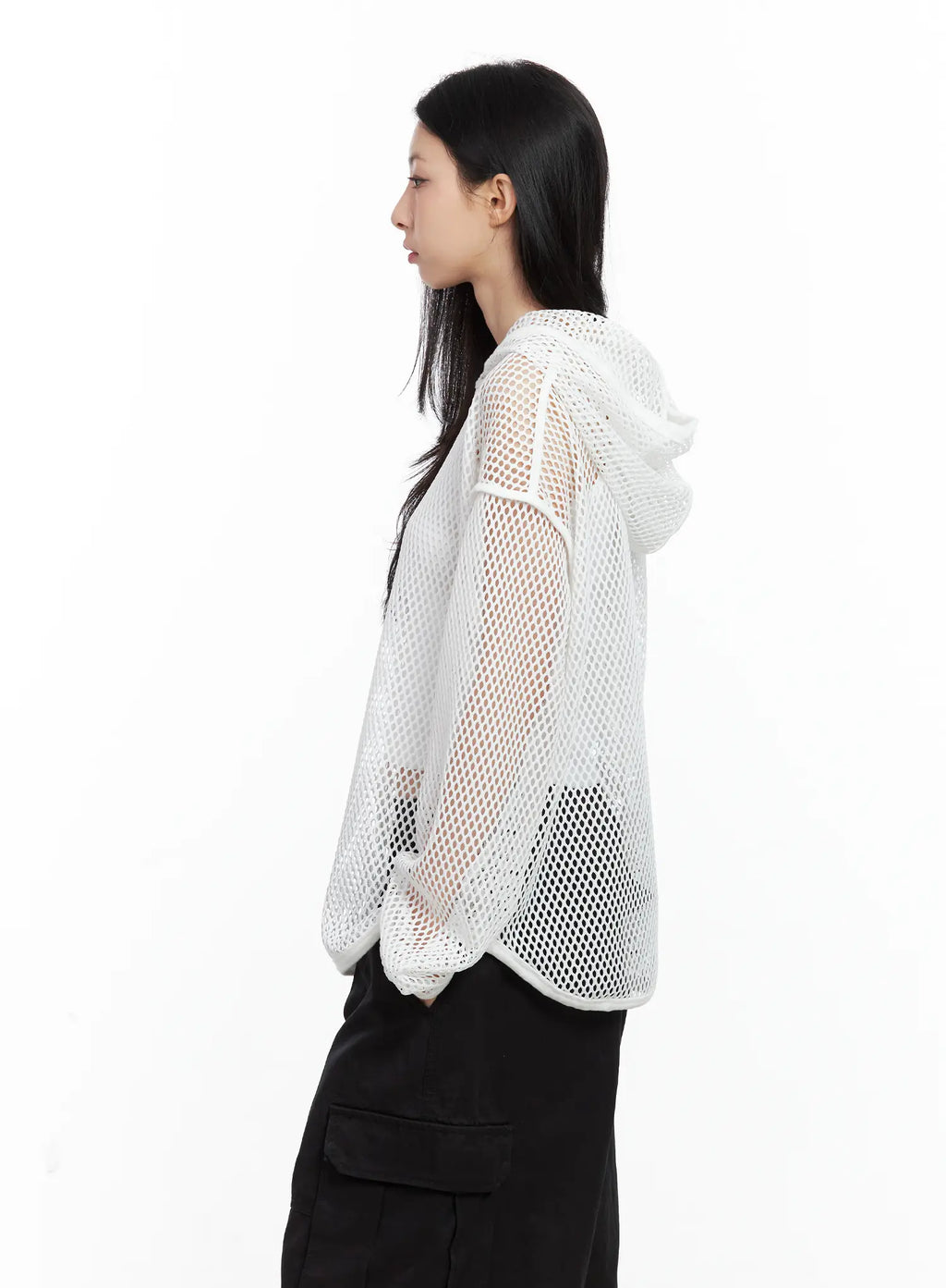 Oversized Mesh Hoodie CU530