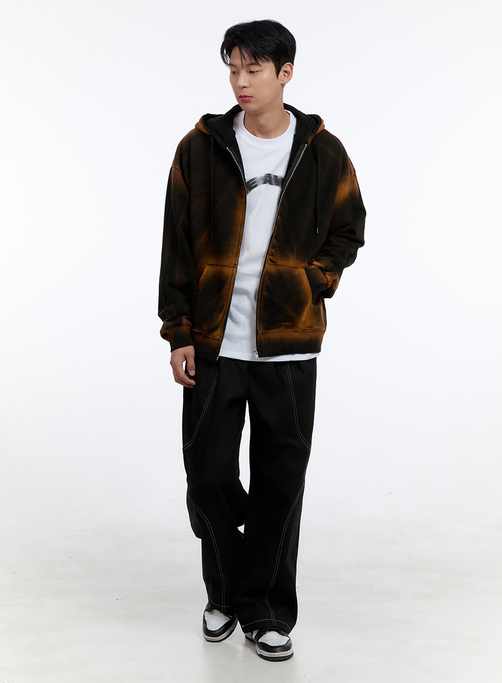 Men's Vintage Washed Hoodie Jacket IG427