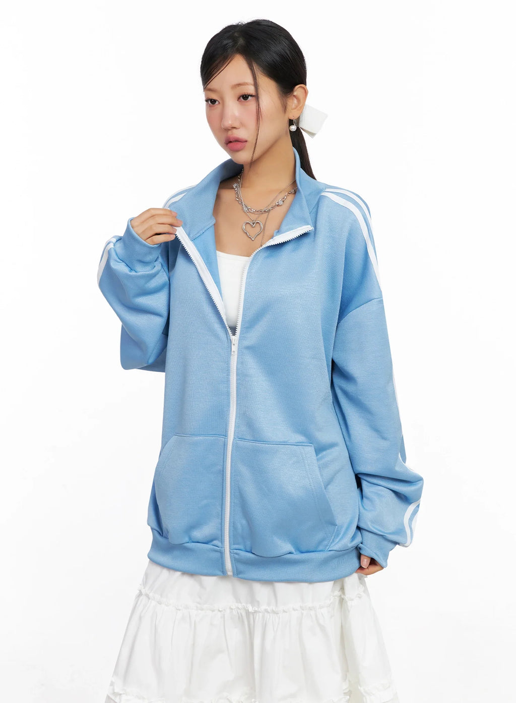 Oversized Track Zip-Up Jersey IG527