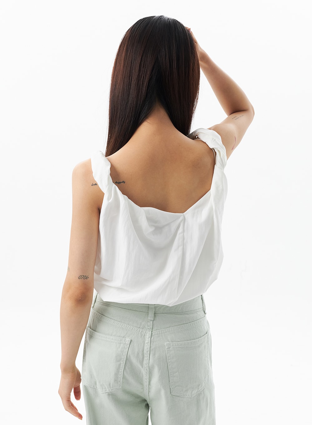 Scoop Back Cropped Top OU319