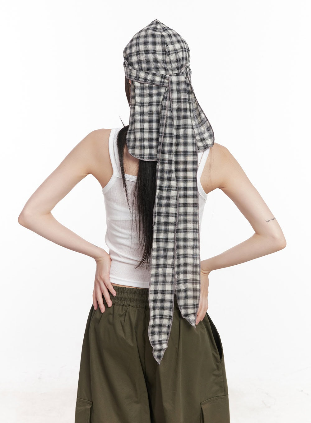 Plaid Print Hair Scarf CY520