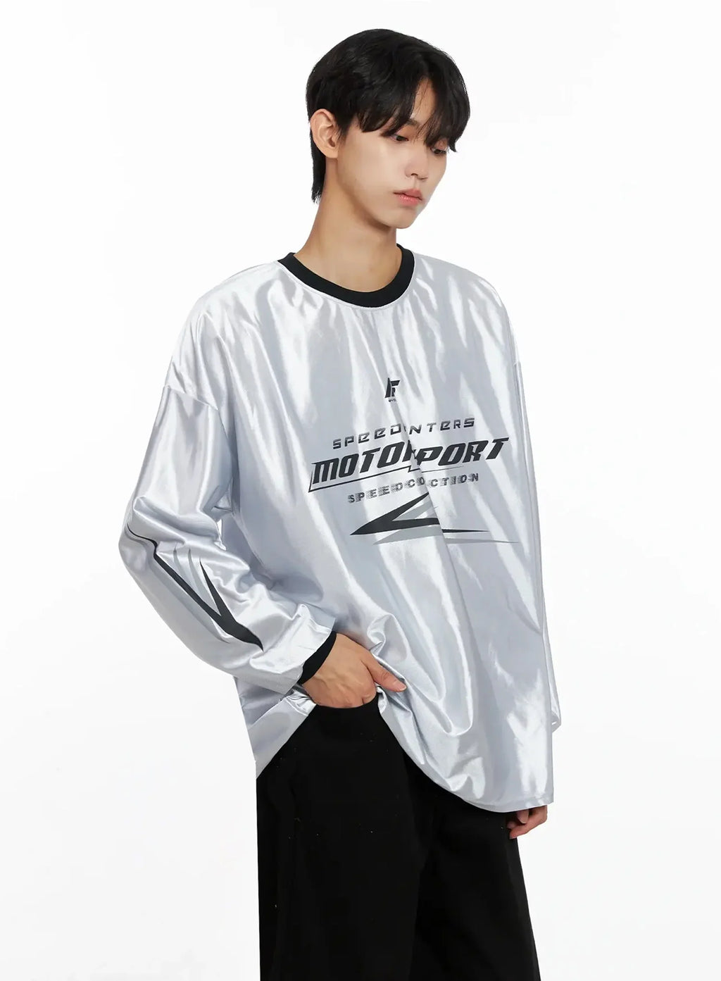Men's Metallic Sporty Long Sleeve IO517