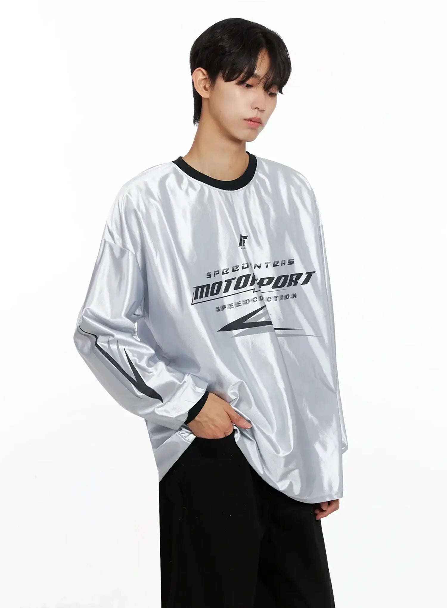 Men's Metallic Sporty Long Sleeve IO517