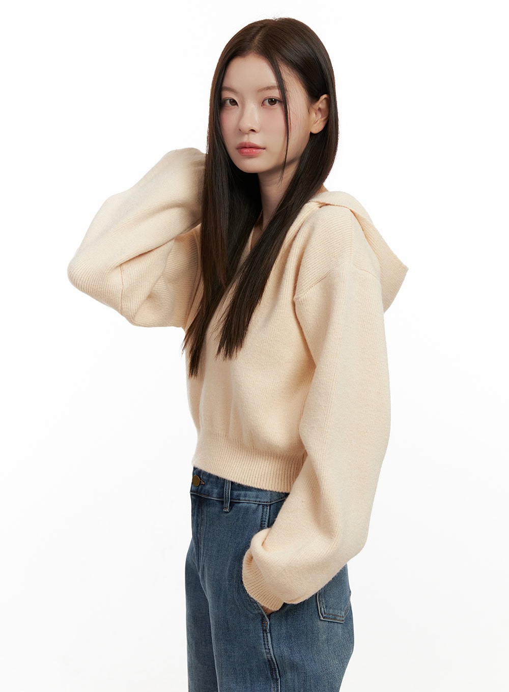 Cozy Hooded Knit Sweater ON422
