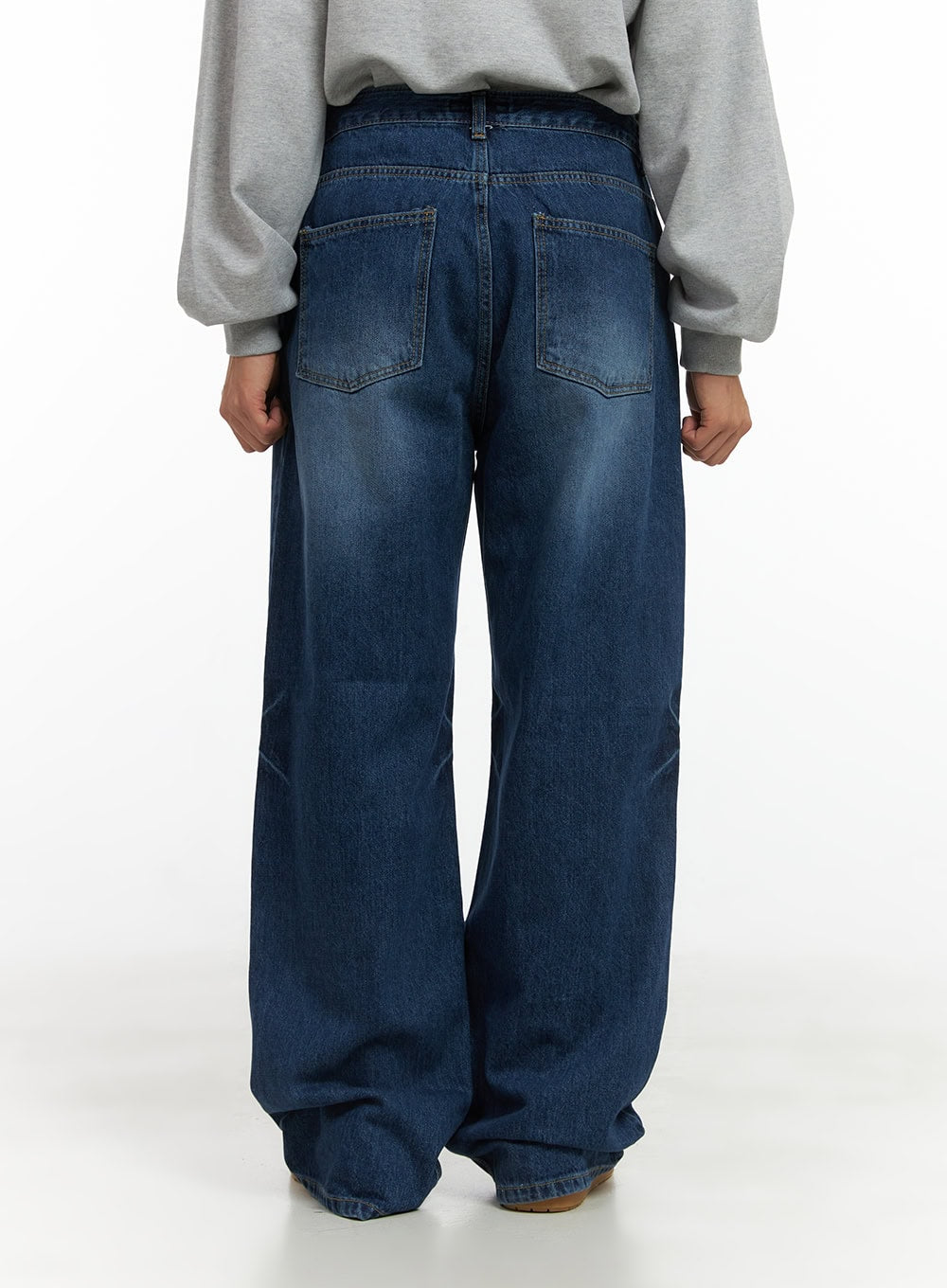 Men's Denim Drape Wide Fit Jeans CO408