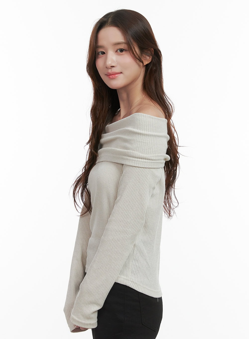 Chic Solid Off-Shoulder Blouse OO421