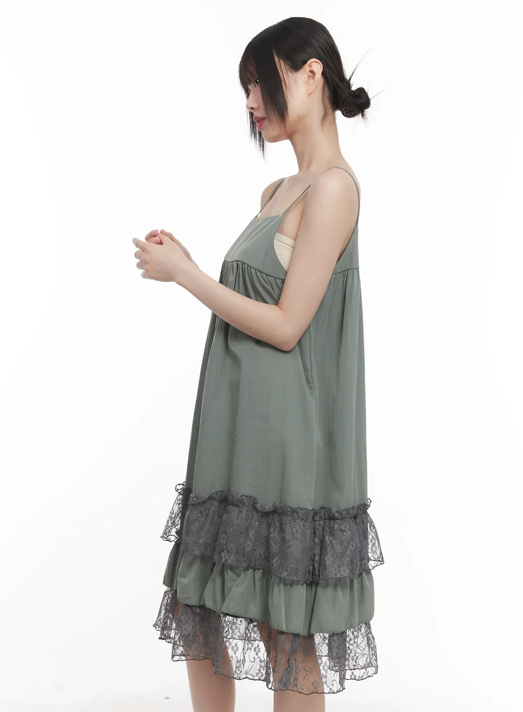 Lace-Trim Cami Maxi Dress CU518