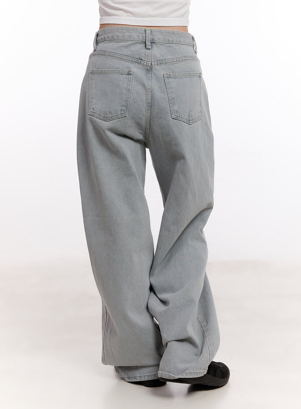Casey Washed Baggy Wide-Leg Jeans CM526