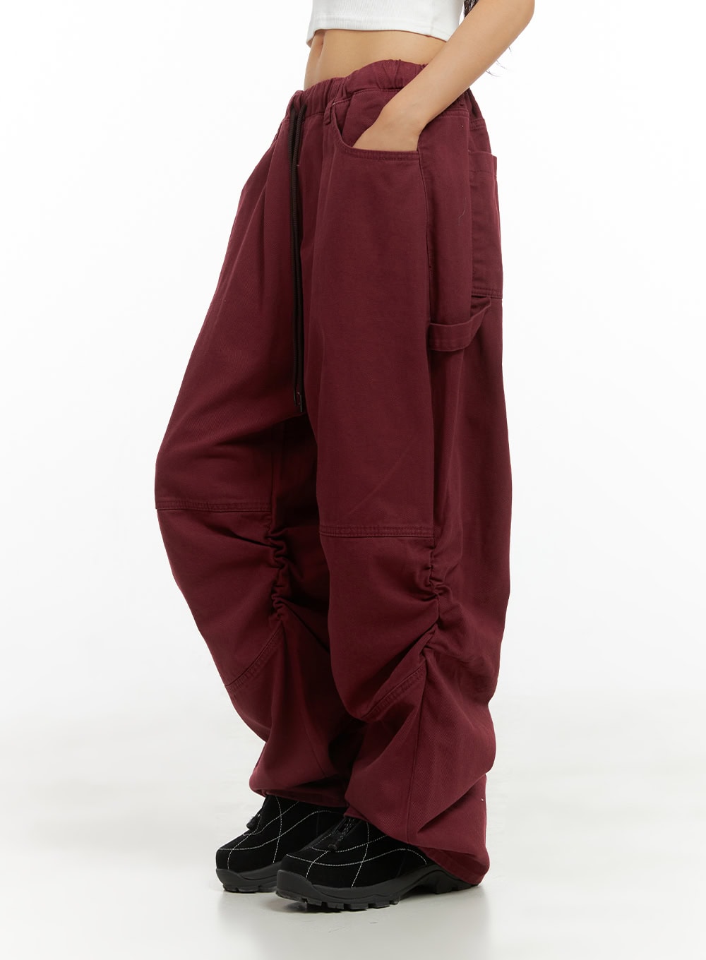 Shirred Cotton Banded Pants (UNISEX) CG420
