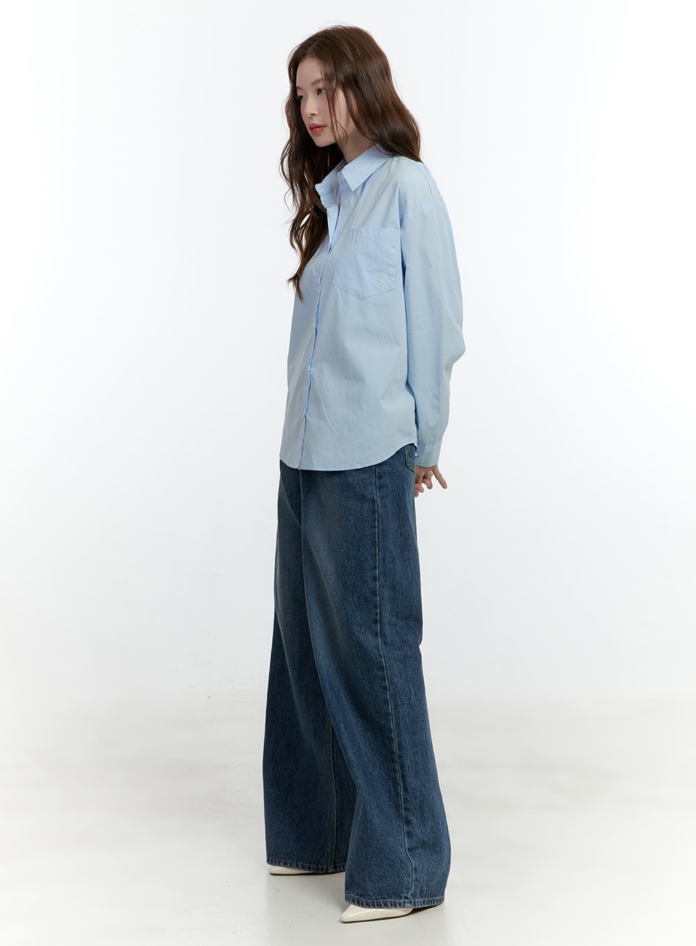 Oversized Button-Up Shirt CF503