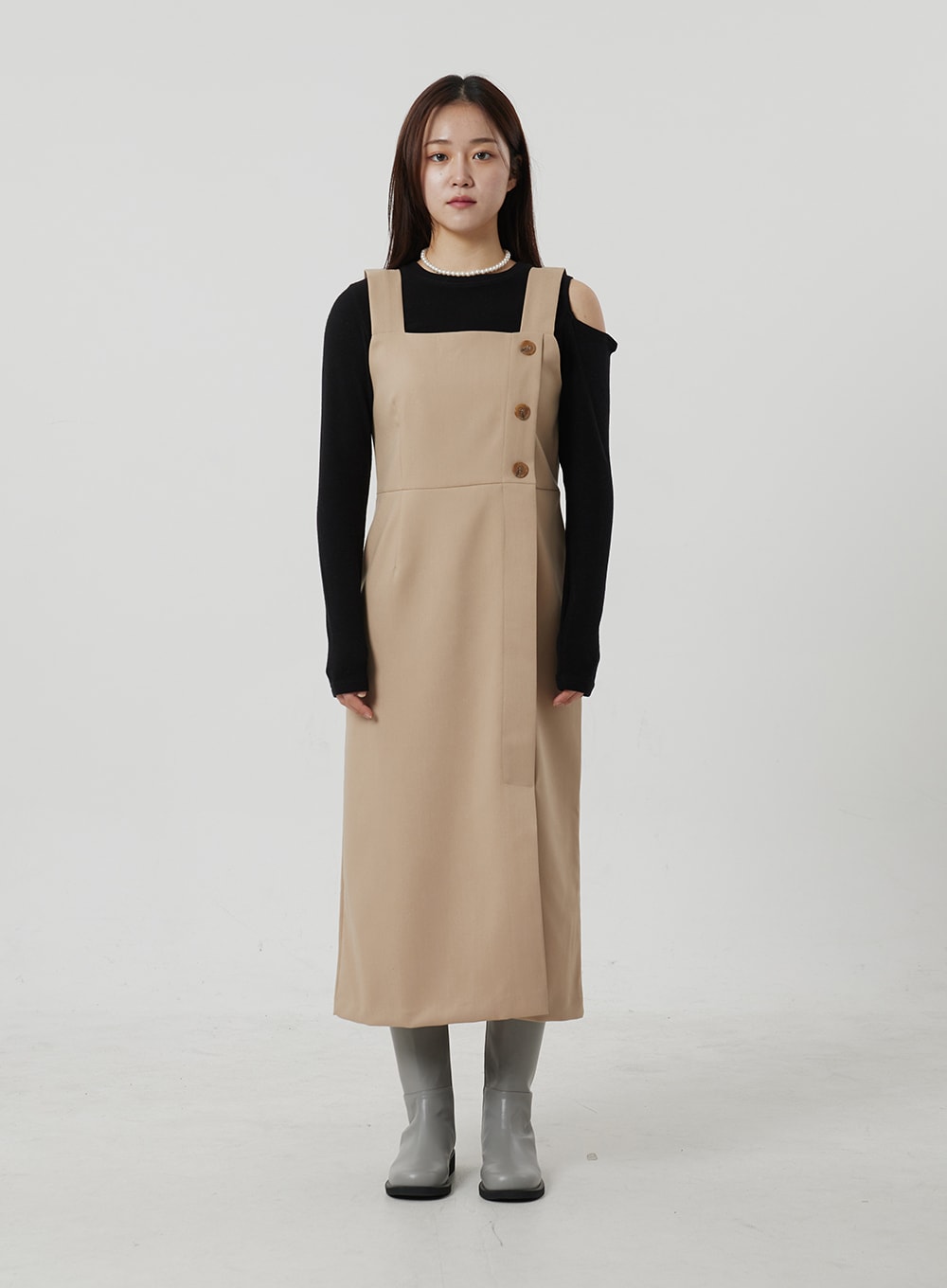 Wrapped Button Maxi Dress OF307