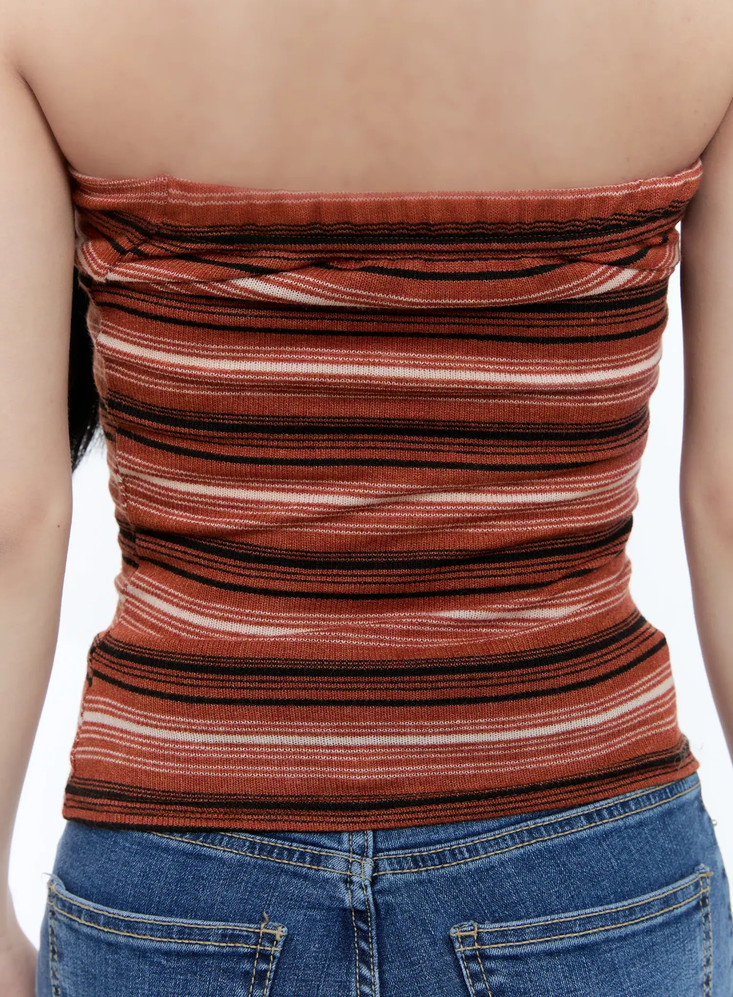 Striped Knit Tube Top CG501