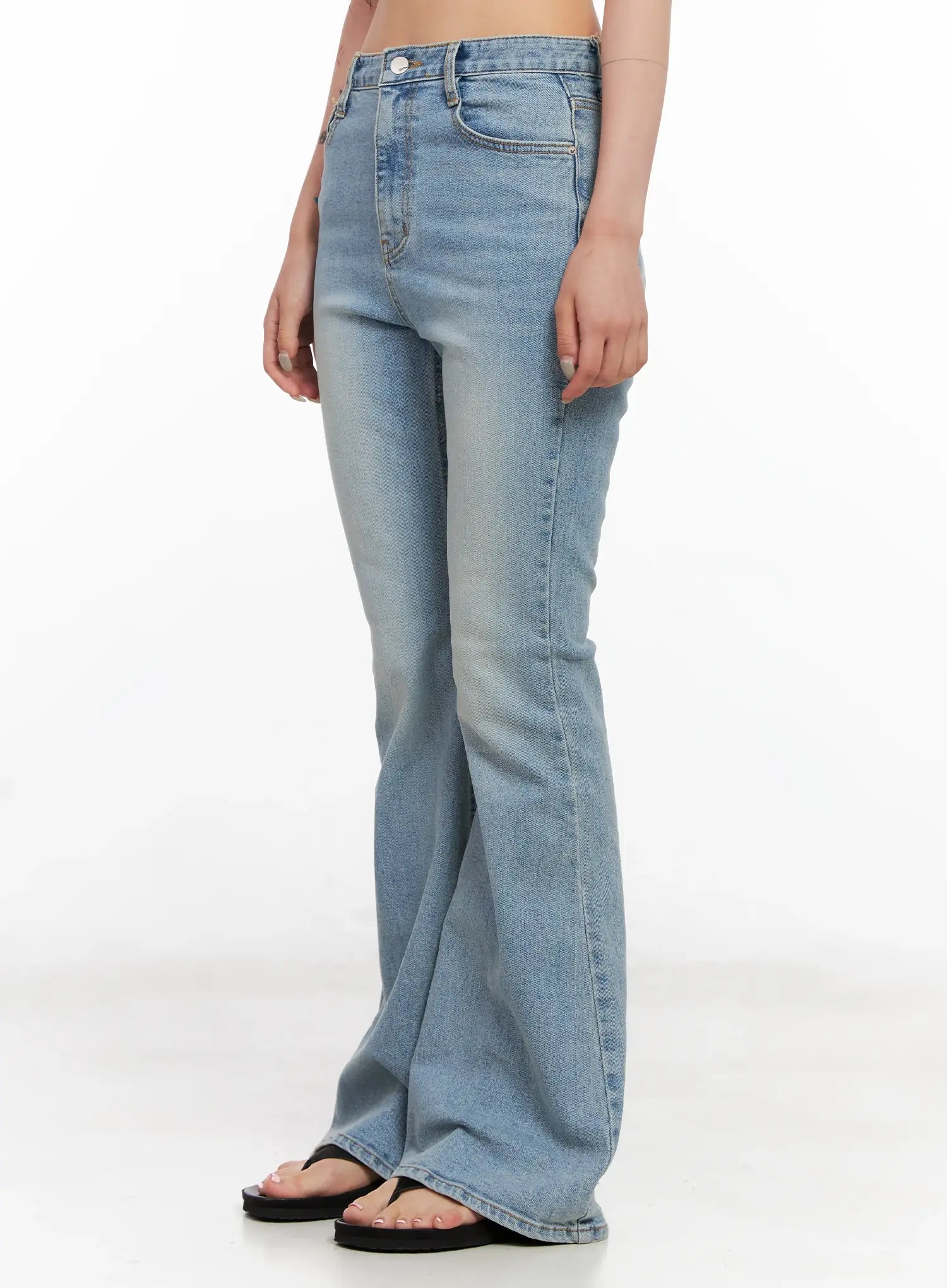 Byeol Washed Flare Denim Jeans CL525