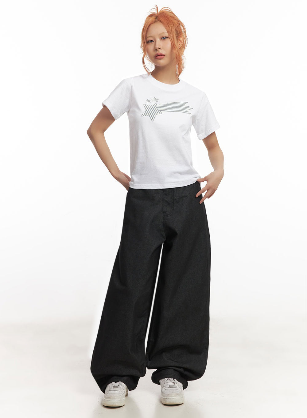 Graphic Star Crop Top IA515