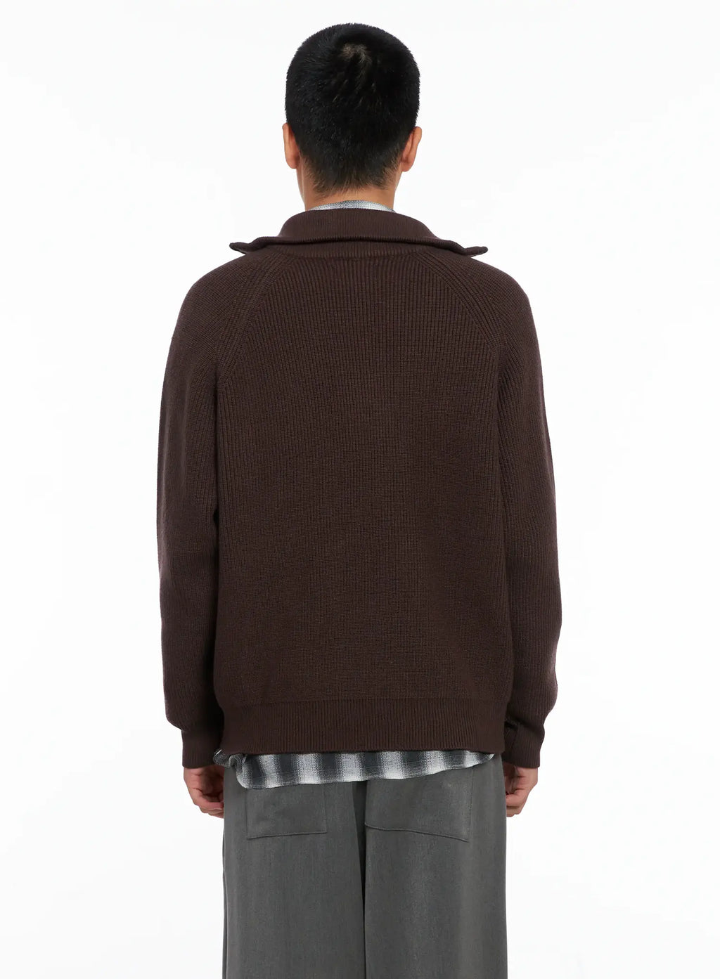 Men's Knit Zip-Up Sweater IS502