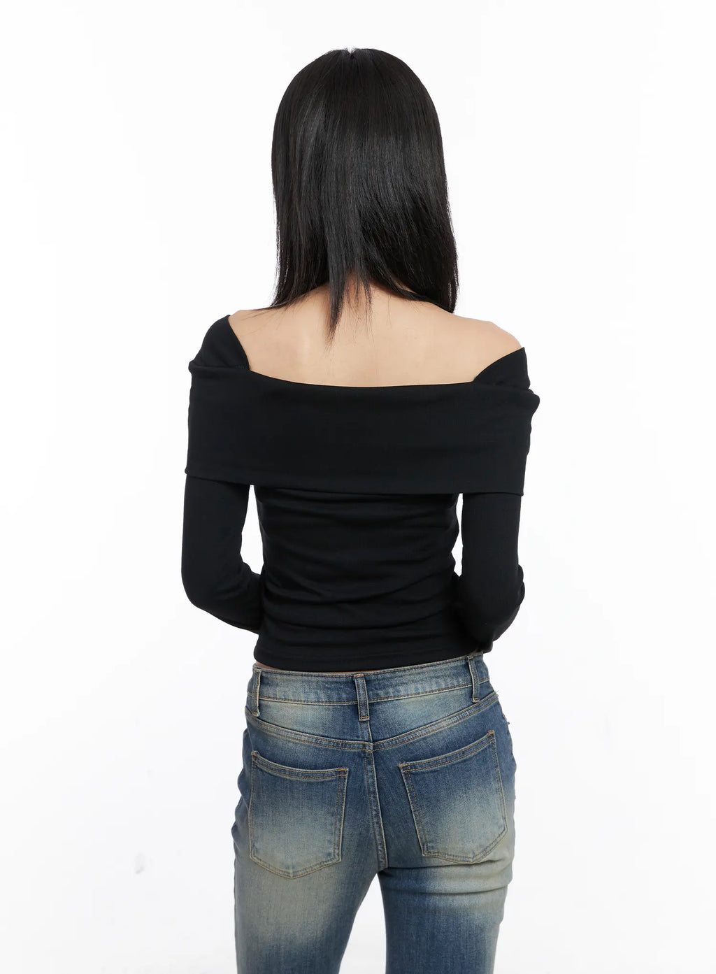 Off-Shoulder Crop Long Sleeve CC1809