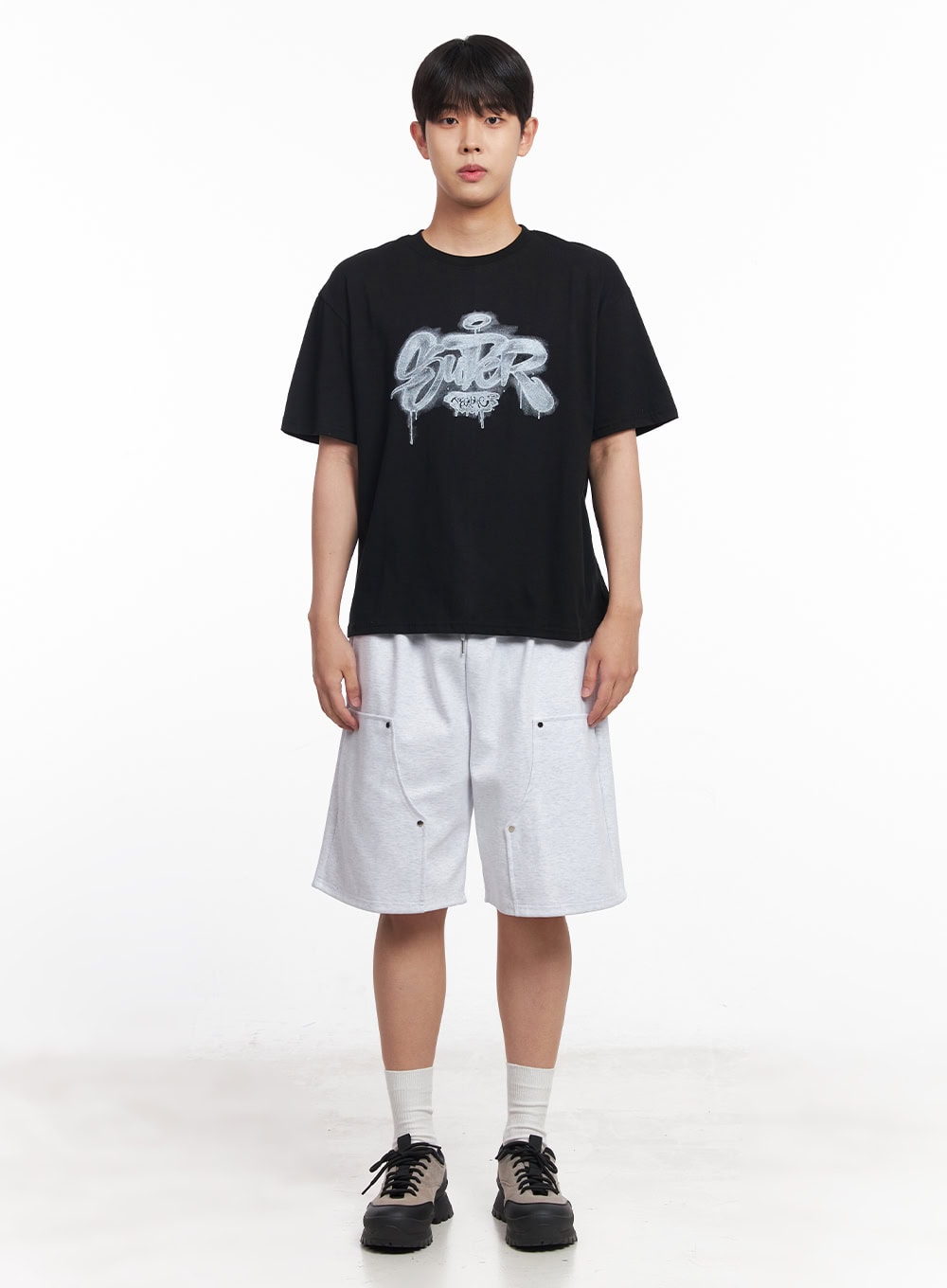 Men's Loose-Fit Graffiti T-Shirt IY520