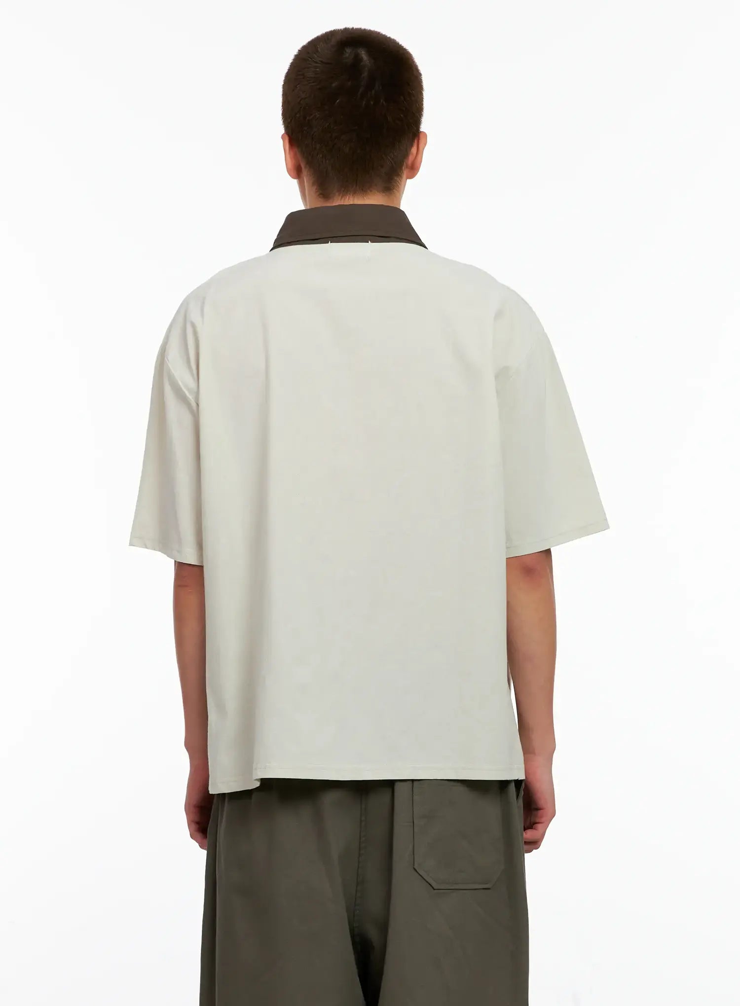 Men's Two-Tone Button-Up IG511