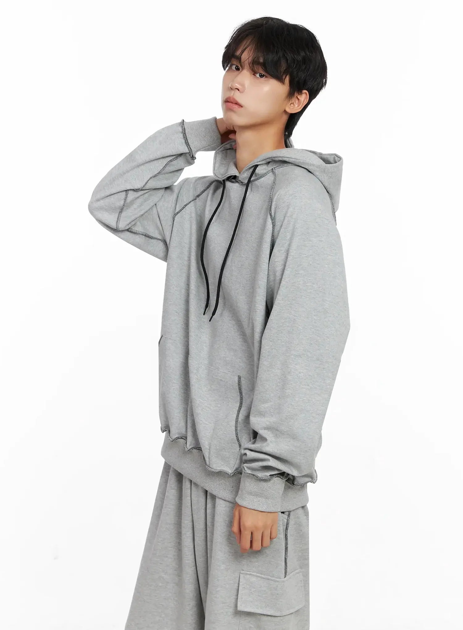 Men's Stitch Oversized Hoodie IO516