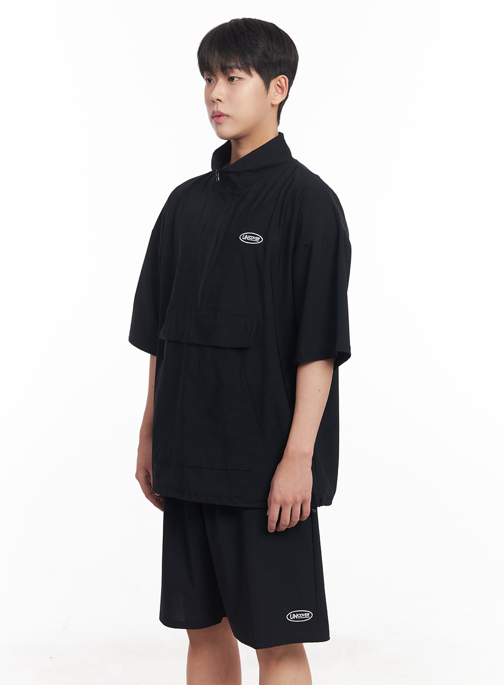 Men's Oversize Half-Zip Windbreaker Top IA525