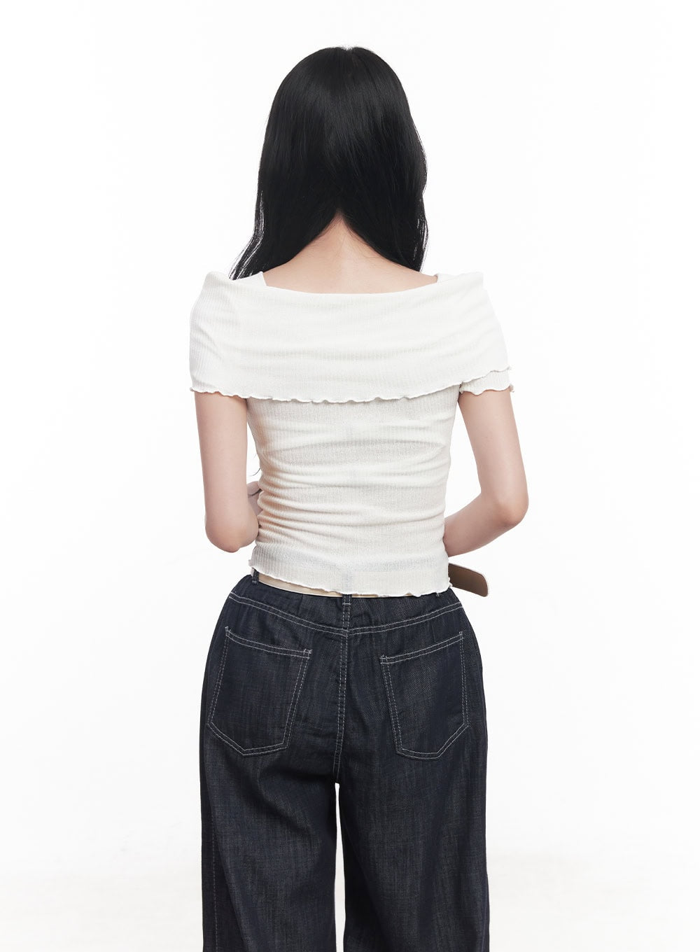 Frill Off-Shoulder Top CY526