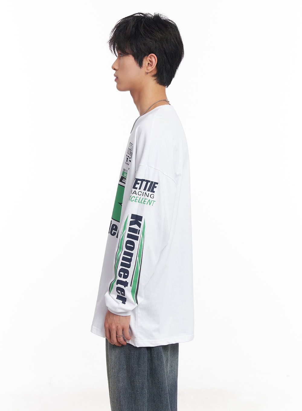 Men's Racer Graphic Long-Sleeve Top IY508