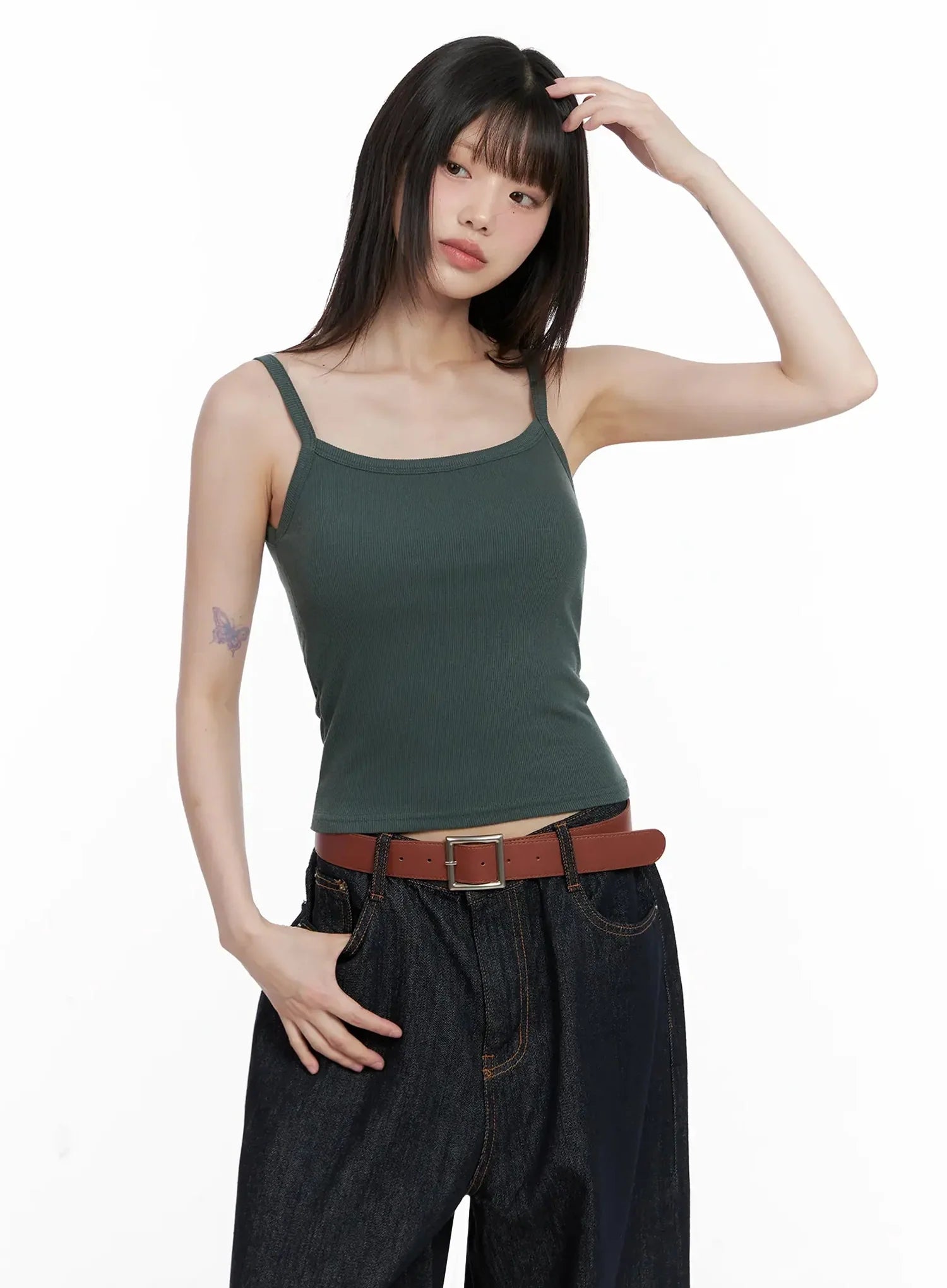 Ribbed Sleeveless Crop Top IL531