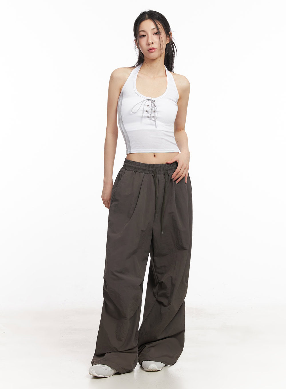 Comfort Pintuck Wide-Leg Sweatpants IY529