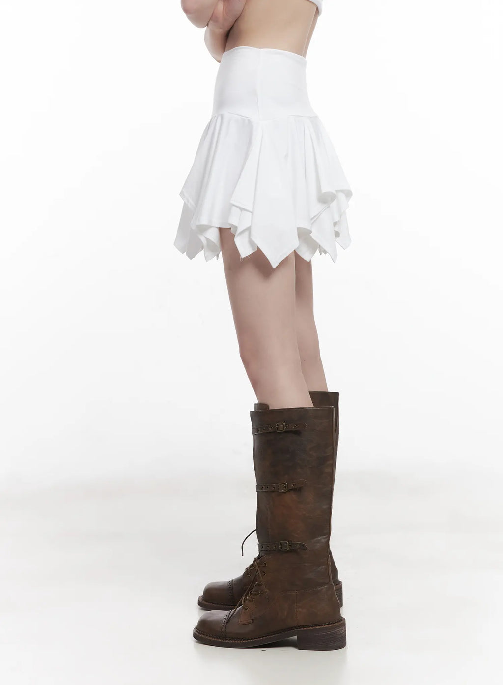 Flared Ruffle Mini Skirt CU520