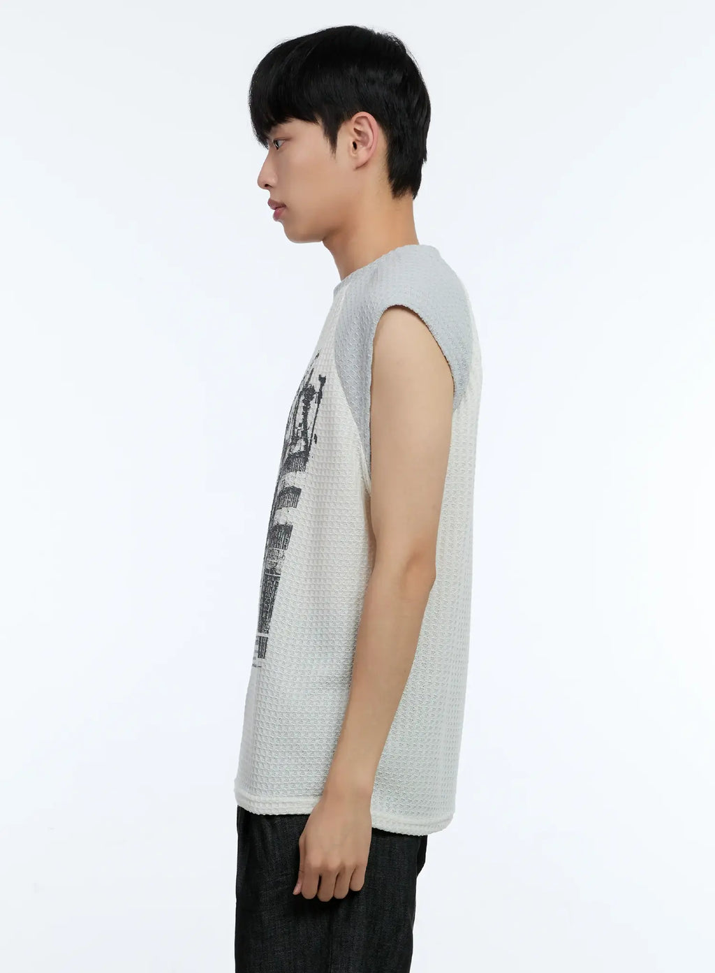 Men's Waffle Knit Sleeveless Tee IL517
