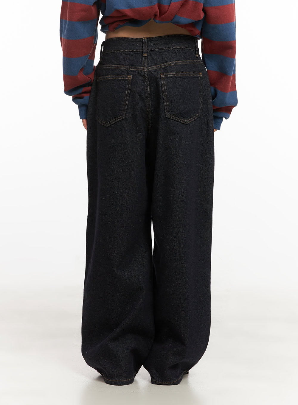 Allie Stitched Wide-Leg Jeans CD430