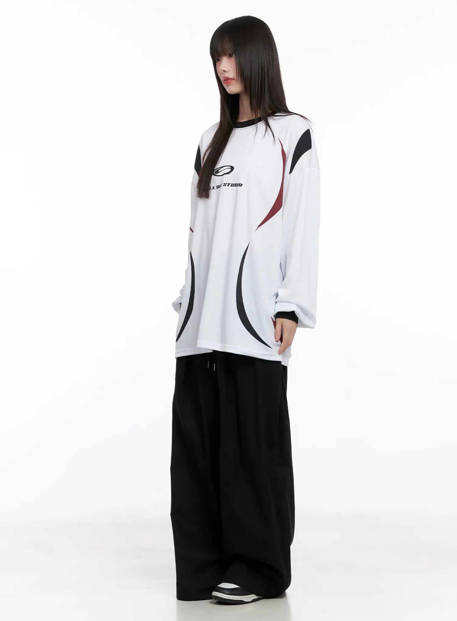 Oversized Graphic Long Sleeve Jersey CG518