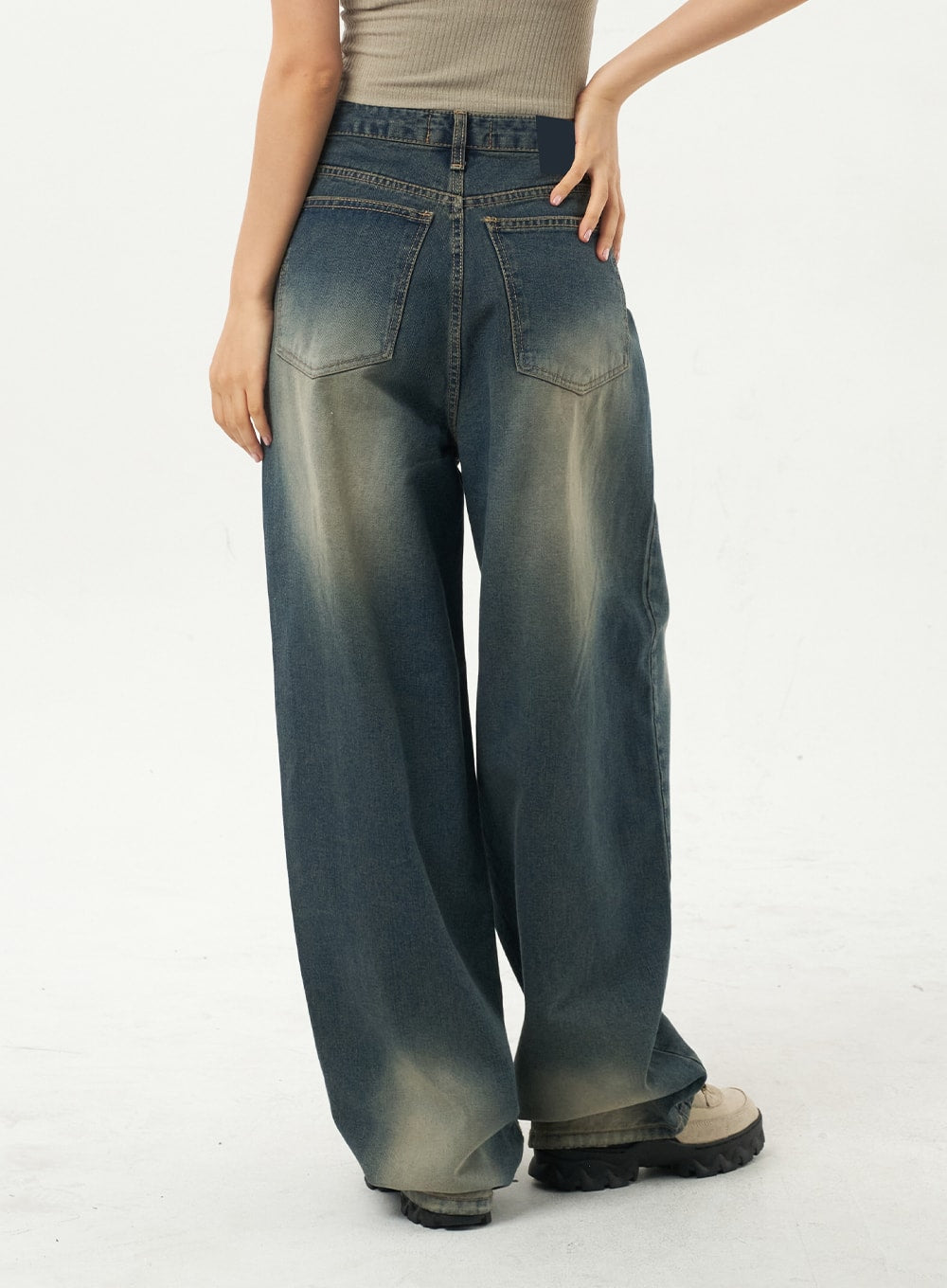 Mid-Rise Baggy Jeans CA325