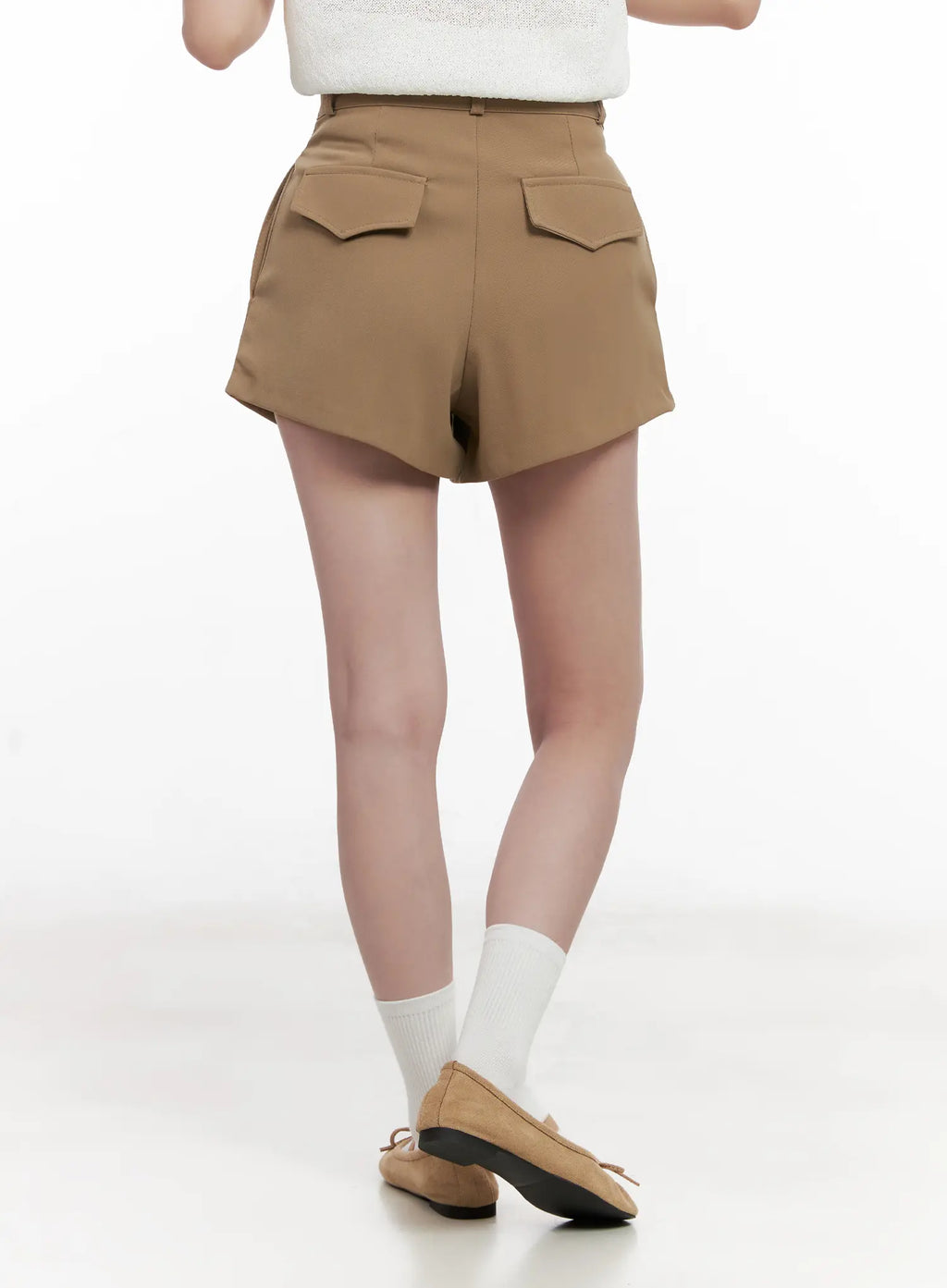 Pleated High-Waist Shorts CL515