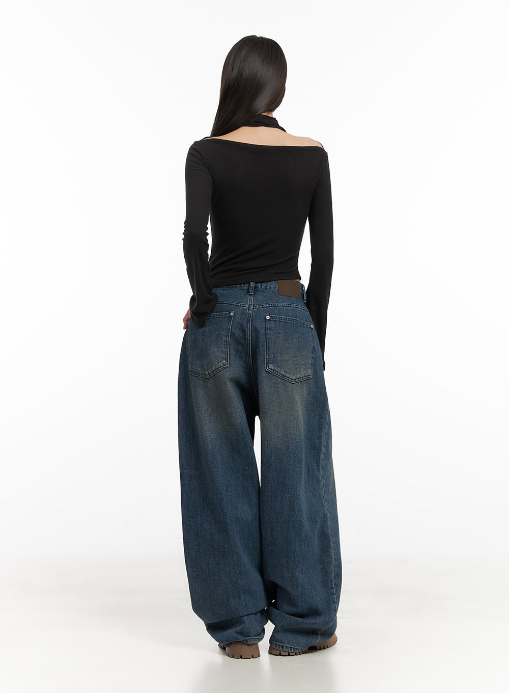 Clara Oversize Cotton Denim Baggy Pants CD409