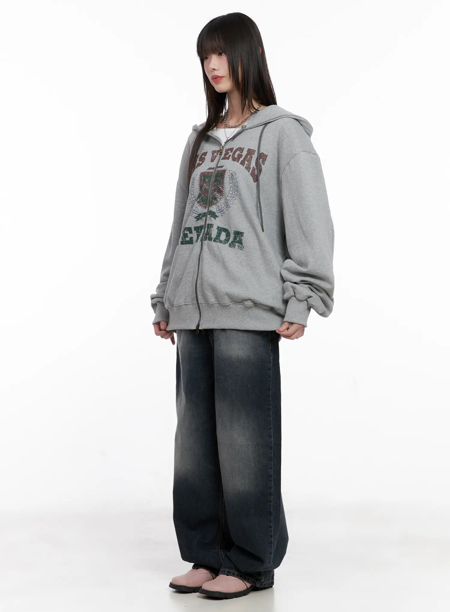 Vegas Graphic Zip-Up Hoodie