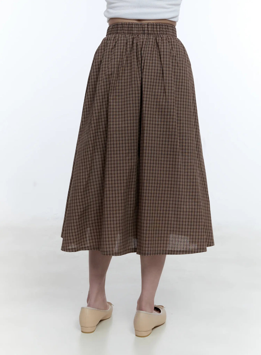 Vintage Gingham Midi Skirt CG514