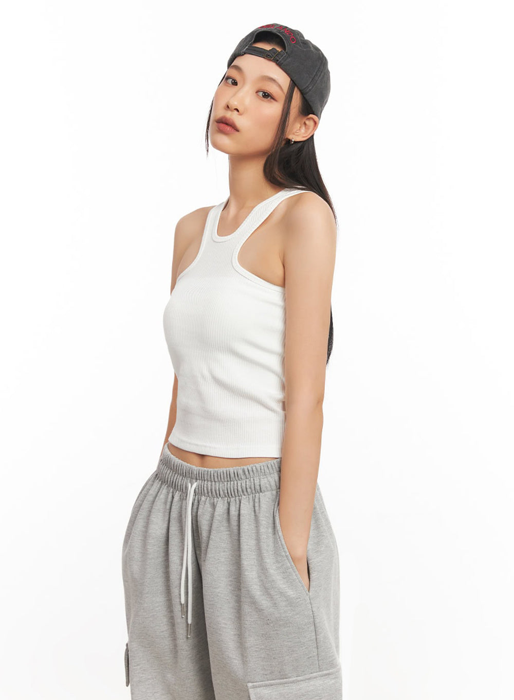 Slim-Fit Cotton Tank Top IA504