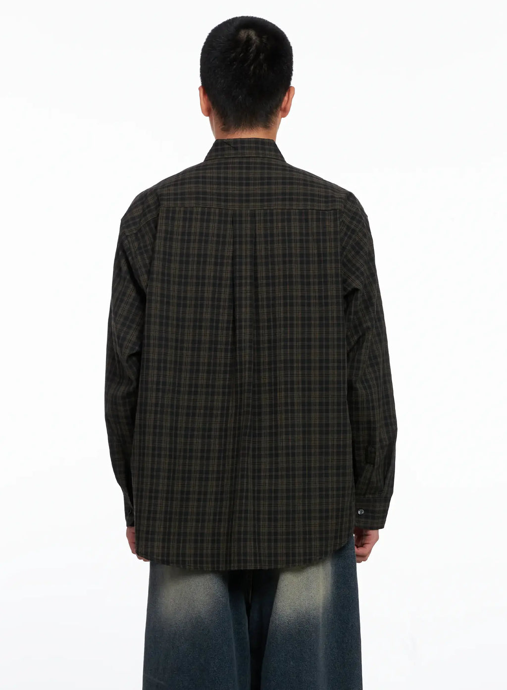 Men's Checkered Button Up Shirt IS510