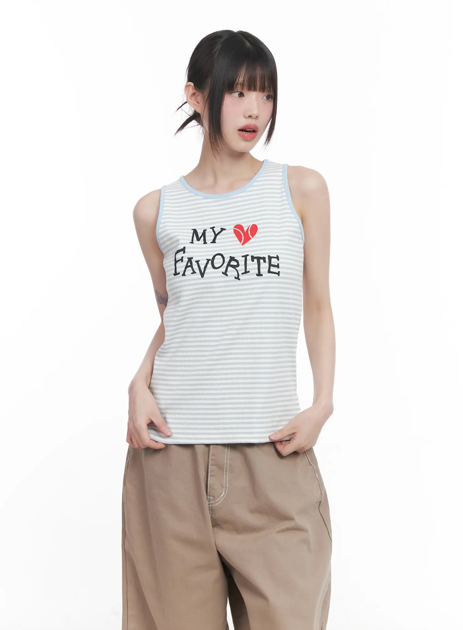 Graphic Relaxed-Fit Tank Top CU518