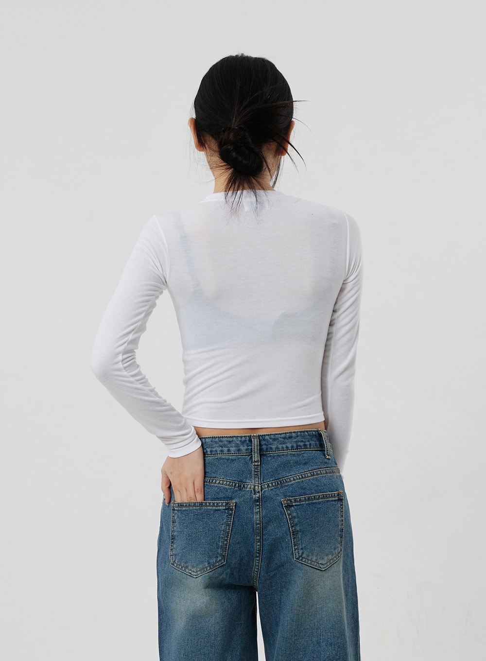 Heart Crewneck Cropped Top CF301